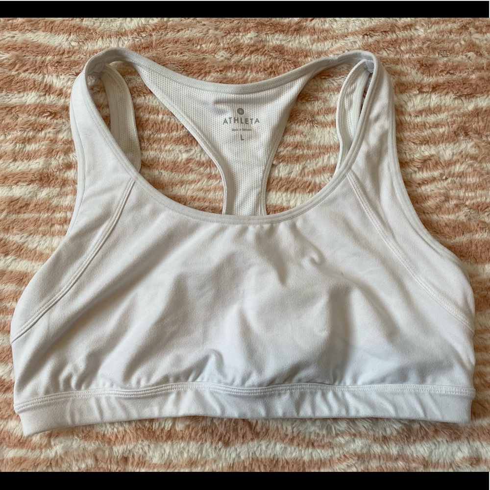 💛 Athleta Sports Bra, White 💛